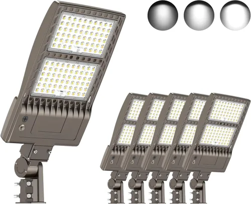 Miniatura 26 de KUKUPPO Luz LED de estacionamiento de 200 W, luz de poste de estacionamiento de grado industrial con certificación DLC UL, luz LED caja de zapatos