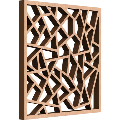 Miniatura 39 de 7 3/8 pulgadas de ancho x 7 3/8 pulgadas de alto x 3/8 pulgadas de alto, paneles de pared de madera con calado decorativo extra pequeño de Venecia