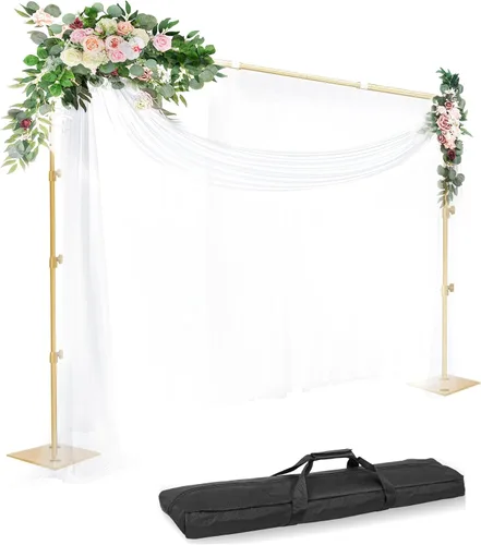 Miniatura 9 de EMART Soporte para Telón de Fondo, 8.5x10 pies Ancho Ajustable Soporte de Fondo de Fotografía con Postes de Base Plana Resistente, Tubo de Acero