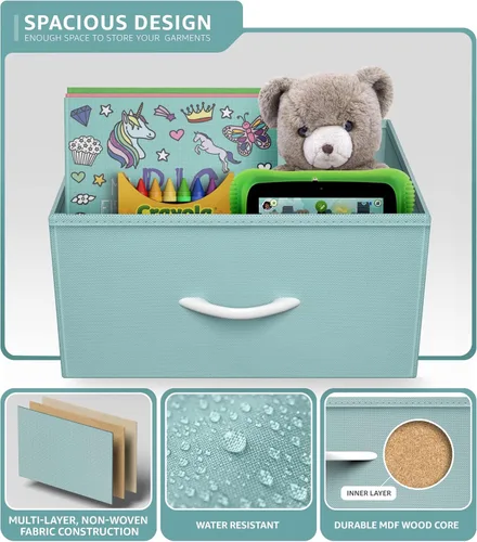 Miniatura 5 de Sorbus Cómoda de tela para dormitorio de niños, cómoda de 5 cajones, torre de almacenamiento alta, organizador de ropa, para armario, sala