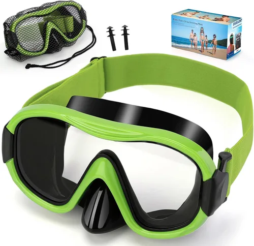 Miniatura 9 de Máscara de buceo, gafas de esnórquel antivaho profesionales, máscara de natación antifugas con correa ajustable suave y bolsa de malla, tapón