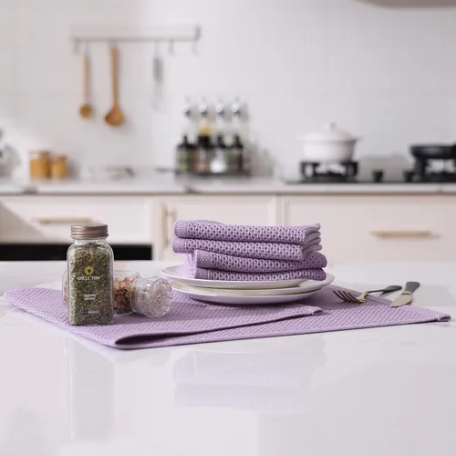Miniatura 309 de Kitinjoy - Paños de cocina de 100 % algodón, tela de tejido gofrado, paño de limpieza ultrasuave, absorbente y de secado rápido. Beige
