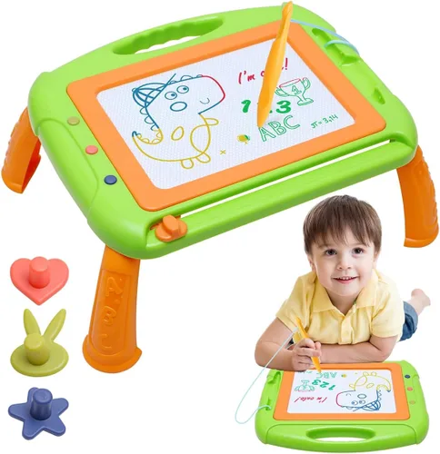 Juguetes para niñas y niños pequeños, tablero de dibujo magnético para niñas y niños de 3 años, pizarra de garabatos con 1 bolígrafo para niños de 3