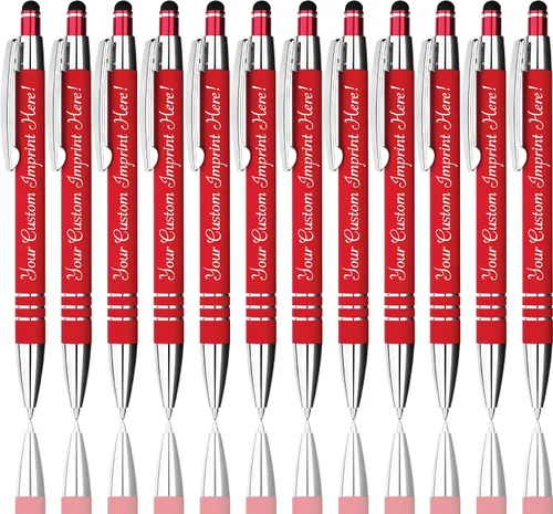 Miniatura 6 de Bolígrafos personalizados: el bolígrafo Hottie de goma suave al tacto con punta de lápiz óptico es un elegante bolígrafo de metal premium, tinta