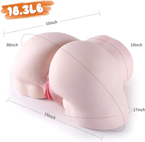Miniatura 8 de Masturbador masculino de tamaño completo, muñeca sexual de bolsillo y coño, textura de piel realista, juguete sexual para adultos con 2 agujeros
