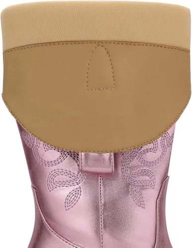 Miniatura 6 de SHIBEVER Botas vaqueras vaqueras para mujer Botas hasta la rodilla para mujer, botas occidentales bordadas con tacón grueso y ancho de pantorrilla