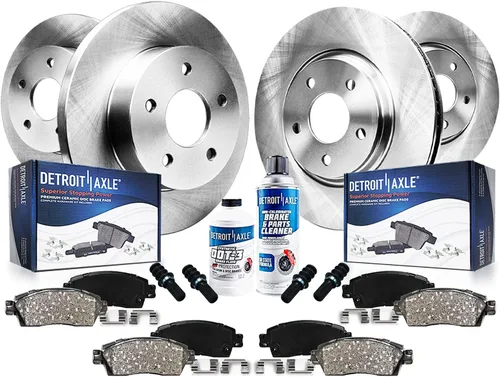 Miniatura 26 de Detroit Axle - Kit de frenos para Hyundai Santa Fe 2017-2018, Santa Fe XL 2017-2019, Rotores de freno de disco Pastillas de freno de cerámica