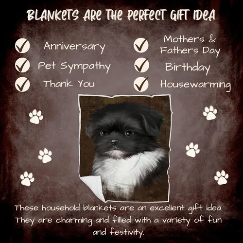 Miniatura 7 de Rustic Shih Tzu Dog Blanket - Lightweight Super Soft Cozy and Durable Bed Blanket - Animal Theme Fuzzy Blanket for Sofa Bed Couch Luxury Soft