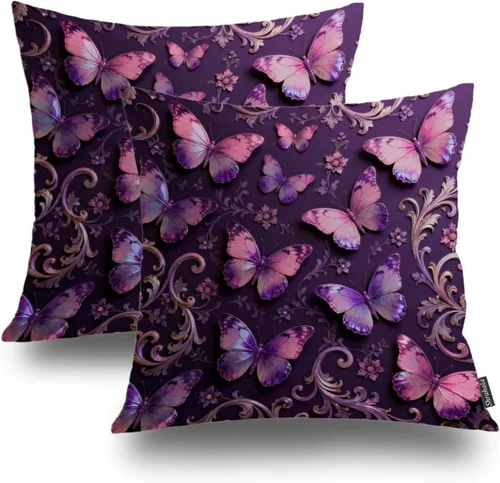 Miniatura 10 de Shrahala Funda de almohada decorativa de castillo oscuro de Halloween, casa con murciélagos de bruja, esqueleto, funda de almohada cuadrada mezclada