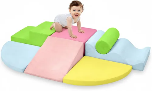 Miniatura 9 de QUCHI Juguetes de Escalada para Niños Pequeños, Juguetes de Escalada para Niños Pequeños en Interiores, Conjunto de Bloques de Escalada de Espuma