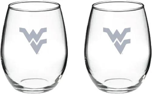 Miniatura 36 de RFSJ Juego de 2 copas de vino o bebidas con logotipo de Satin Frost (Harvard)
