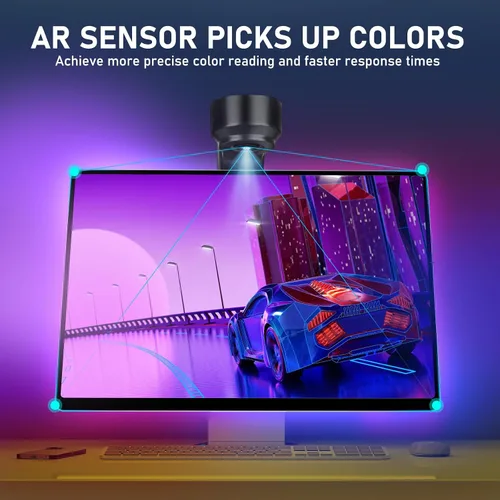 Miniatura 2 de Diyife Retroiluminación LED de TV de 16.4 pies con sensores AR sincronizados con televisores de 65 a 75 pulgadas [actualizada], tira