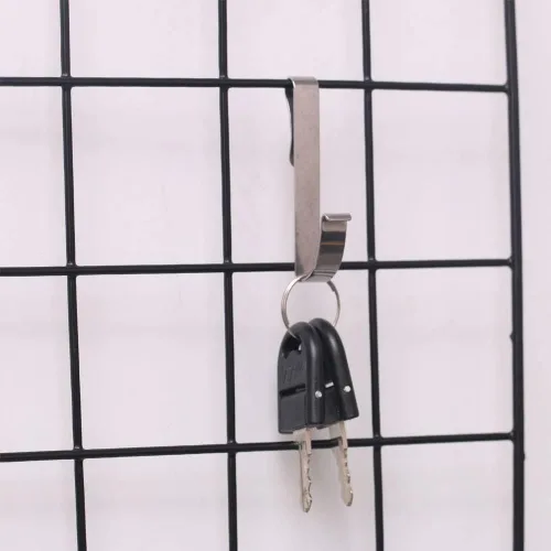 Miniatura 3 de Paquete de 20 ganchos en forma de J de acero inoxidable, gancho de rejilla para fregadero colgante, gancho para rejilla de alambre, cocina