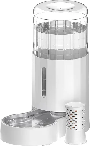Miniatura 14 de CZPET Dispensador automático de agua de 7L para perros y gatos con cuenco de acero inoxidable, dispensador de agua por gravedad, 100% libre de BPA