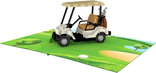 WOWPAPERART Golf – Tarjeta de felicitación 3D desplegable para todas las ocasiones – amor, cumpleaños, jubilación, felicitaciones, gracias,