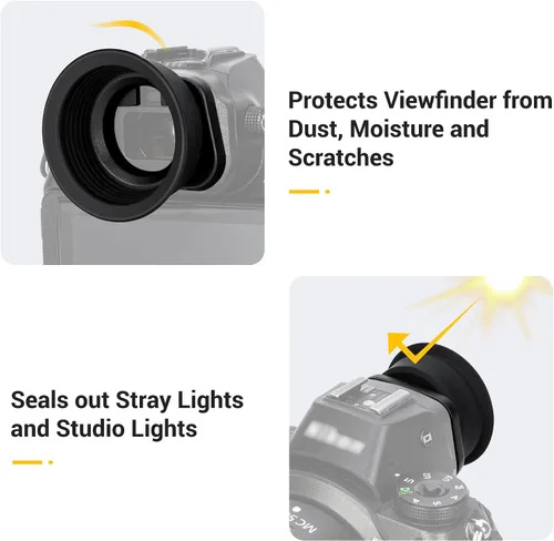 Miniatura 5 de Ojo de goma de silicona suave mejorado para Nikon Z6 III Z5 II Z7 II Z6 II Z7 Z6 Z5, cubierta de protección para visor con ojo de goma redondo