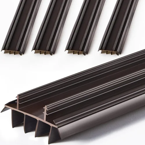 Miniatura 14 de Pushglossy 2 piezas de repuesto para parte inferior de puerta con aletas de vinilo de 36 pulgadas de largo y 1 3/4 pulgadas de ancho, burlete Negro