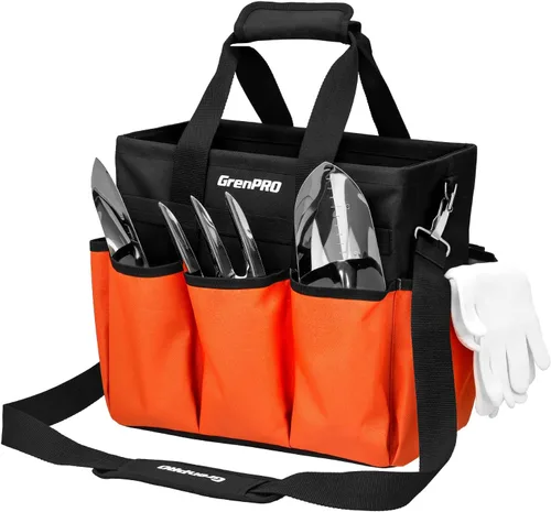 Miniatura 9 de GrenPRO Bolsa organizadora de herramientas para hombres, bolsas de herramientas pequeñas de boca ancha, bolsa de herramientas de mango suave de 13.5