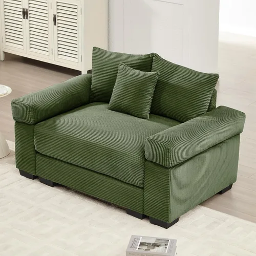 Miniatura 59 de Sofá modular de gran tamaño de 117.3 pulgadas, sofás modulares grandes de pana para sala de estar, sofás de 3 plazas, moderno juego de sofá de Blanco