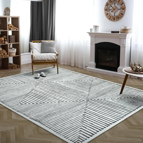 Miniatura 10 de Bloom Rugs Alfombra de pasillo lavable antideslizante de 12 pies – Beige/rosa moderno geométrico para entrada, pasillo, baño y cocina