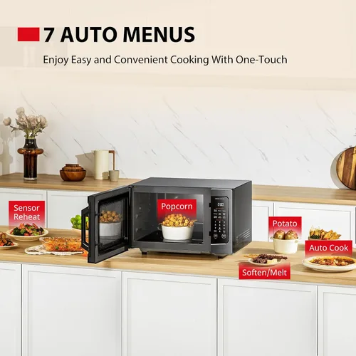 Miniatura 7 de TOSHIBA Horno de microondas con diseño de plataforma plana/sin plato giratorio con tecnología inversor, sensor inteligente, función de silencio