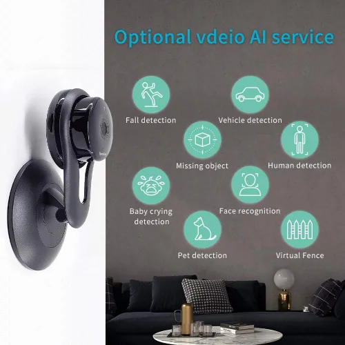 Miniatura 5 de SpotCam Cámara de seguridad inalámbrica FHD 2, 1080p FHD, interior, visión nocturna, conversación bidireccional, alerta de movimiento y sonido