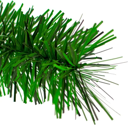 Guirnalda de oropel con flecos de papel de aluminio, colores metálicos brillantes, 30 pies de largo, 3 pulgadas de ancho de diámetro (verde alpino)