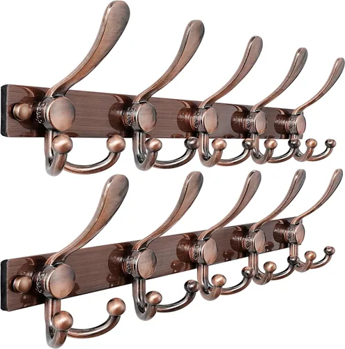 Miniatura 29 de Dseap - Perchero para montaje en pared, base resistente calibre 12 vs Flimsy de 0.039 pulgadas, ganchos sólidos antidesgarros, montaje en perno