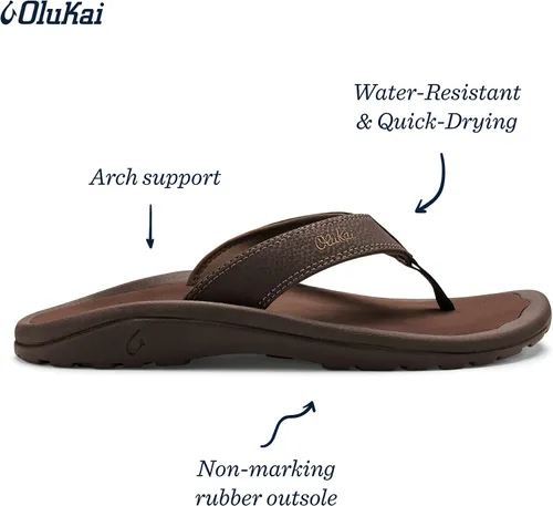 Miniatura 4 de OluKai Ohana - Sandalias de playa para hombre de secado rápido, resistentes al agua y ligeras, plantilla moldeada por compresión y ajuste cómodo