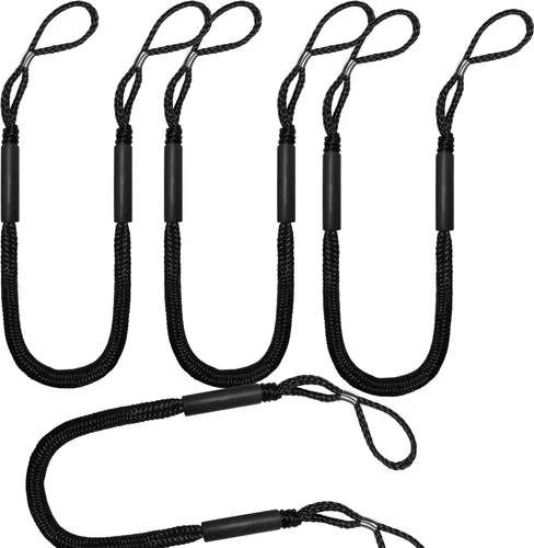 Líneas elásticas para muelle – Accesorios para barcos – Cuerda de amarre de 4 pies para PWC, moto acuática, pontón, kayak, canoa, lancha motora,