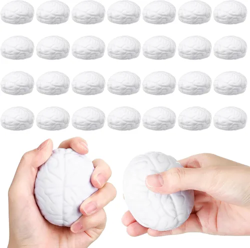 Jenaai Pelota antiestrés para el cerebro de Halloween, 2.76 pulgadas, de poliuretano, ejercicio muscular, para la mano, divertido alivio del estrés