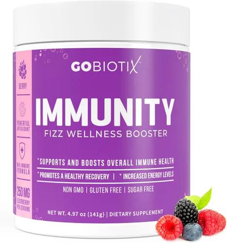 GOBIOTIX Vitamina C - Suplemento de apoyo de defensa inmunológica - Potenciador de bienestar en polvo de inmunidad - Superalimento vegano - Baya de