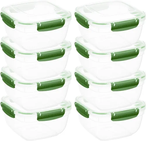 Miniatura 27 de Superio Recipiente de plástico para almacenamiento de alimentos con tapa hermética para cocina, 10 tazas, 80 onzas, libre de BPA, a prueba de fugas