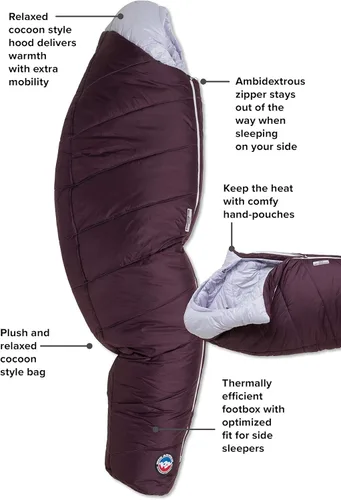 Miniatura 2 de Big Agnes Saco de dormir para mujer Sidewinder Camp FireLine Eco Fill