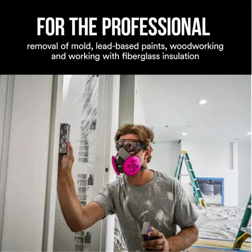 Miniatura 5 de 3M Filtro P100, mejor para la eliminación de moho, pinturas a base de plomo, carpintería, instalación de fibra de vidrio, para respiradores
