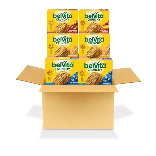 Miniatura 16 de Belvita - Galletas de desayuno en barra, paquete surtido de 4 sabores, 30 paquetes en total, 6 cajas (4 galletas por paquete)