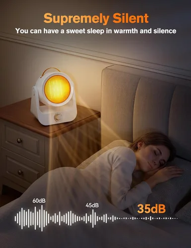 Miniatura 8 de Calentadores eléctricos para uso en interiores, oscilación ilimitada de 100°, calentamiento instantáneo 2S, calentadores eléctricos de cerámica