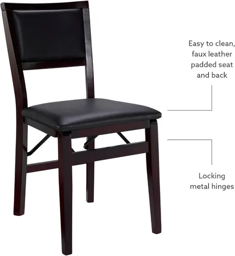 Miniatura 14 de Linon Minix Dark Espresso Pad - Silla plegable en un juego de dos