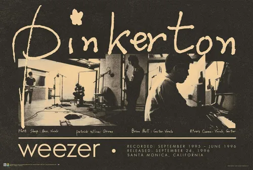 Miniatura 4 de Scorpio Posters Weezer - Pinkerton - Póster de grupo - 17" x 11