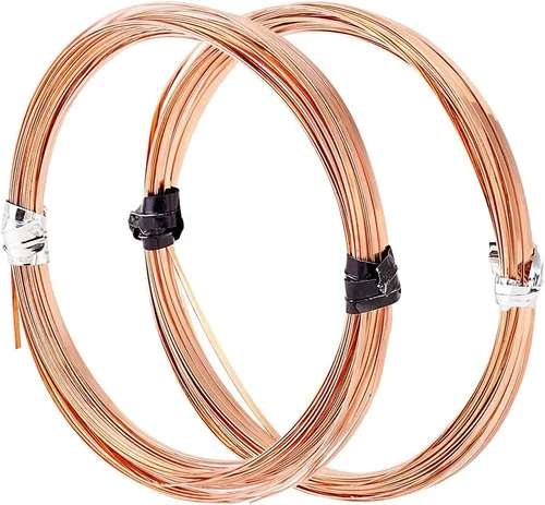 BENECREAT Alambre de cobre plano de 39 pies, alambre de cobre plano de 0.039 in de ancho, alambre de cobre plano para revestimiento de joyas de