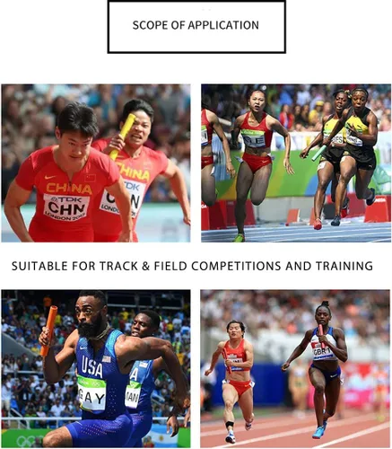 Miniatura 5 de Bastones de relé de campo de pista de aluminio, equipos de carreras para correr equipo de carreras, adecuado para deportes al aire libre práctica
