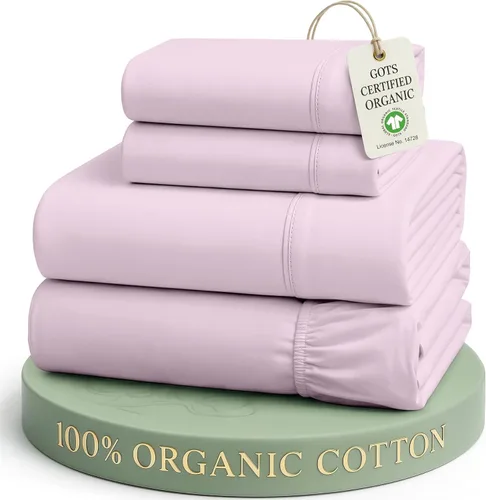 Miniatura 21 de Lane Linen Sábanas de cama tamaño Queen, juego de sábanas 100 % algodón orgánico, sábanas refrescantes suaves tamaño Queen, juego de sábanas Queen