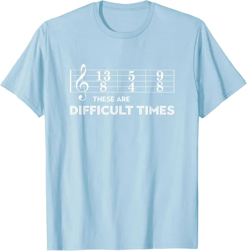 Miniatura 104 de Musician - Camiseta con texto en inglés "These are Difficult Times", talla S