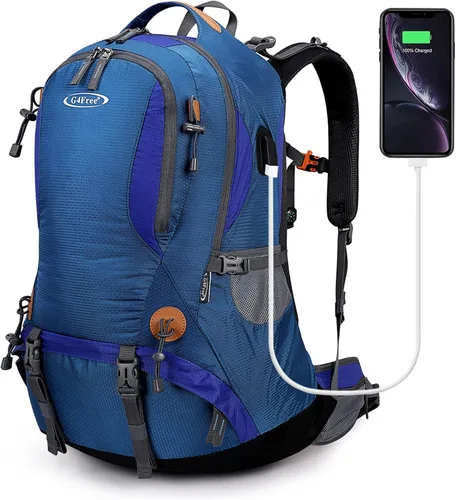 Mochila G4Free de 11 gal para uso en exteriores, campamento, alpinismo, senderismo con funda para lluvia. azul (Blue01)