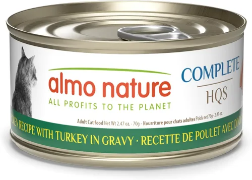 Miniatura 15 de almo nature HQS Complete CAT - Comida húmeda para gatos, receta de pollo con pato en salsa, comida para gatos sin granos, 2.47 onzas (paquete de 12)