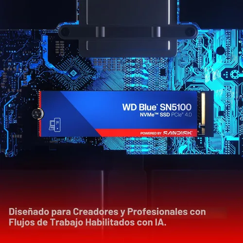 Miniatura 8 de WD Blue SN5100 SSD NVMe de 1 TB - M.2 2280, PCIe Gen 4.0, unidad interna de estado sólido - Velocidades de lectura de hasta 7,100 MB/s