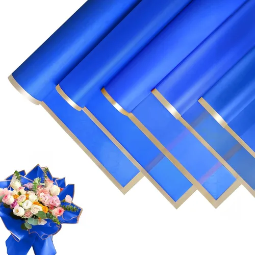 Miniatura 7 de JOYIT 20 hojas de papel de regalo de flores, papel de regalo de ramo de flores para embalaje de manualidades, envoltura de papel de flores
