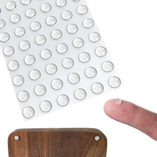 Miniatura 8 de BEADNOVA Patas de goma, 100 almohadillas de silocono, espaciadores de marco transparente, protectores de puerta de gabinete, pies de goma