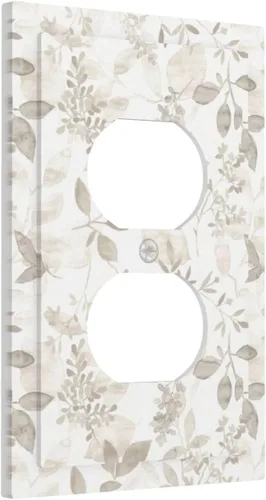 Miniatura 115 de Placa Decorativa de Pared Beige Boho de Mediados de Siglo Sol Abstracto 1-Gang Retro Años 70 Arte Geométrico Moderno con Arco Eléctrico Interruptor