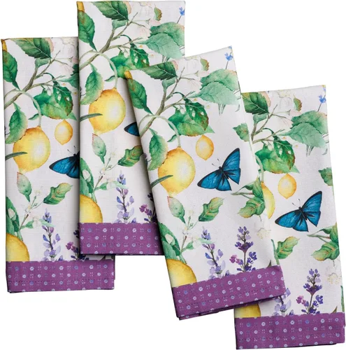 Miniatura 139 de Maison d' Hermine Happy Florals - Juego de 4 servilletas 100% algodón suave y cómodo perfectas para cenas familiares, bodas, fiestas de cóctel, 063